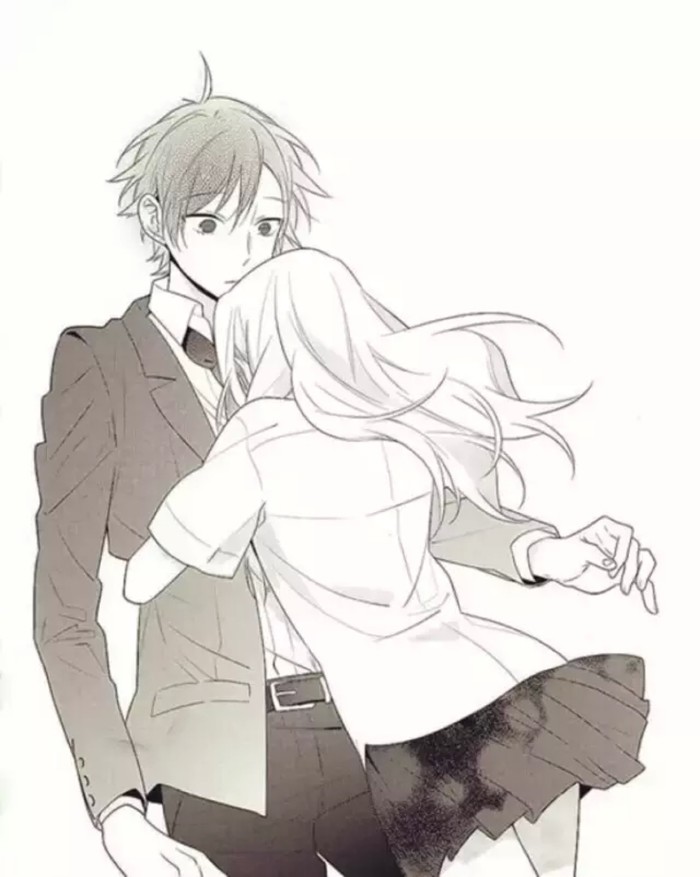 動(dòng)漫中的男女擁抱瞬間，純真愛情的美麗展現(xiàn)